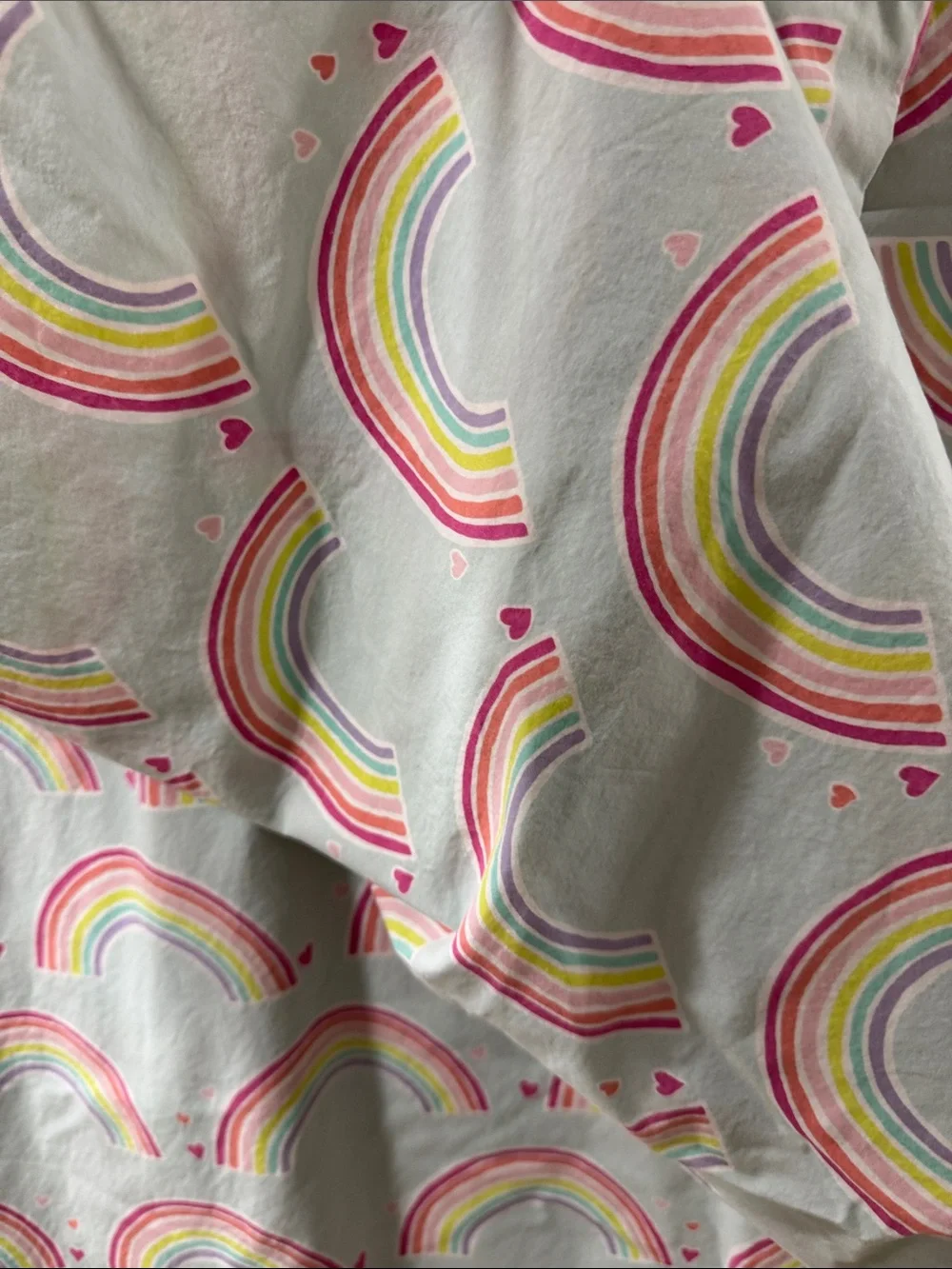 Pastel Rainbow Print kids TWIN SIZE duvet cover 56